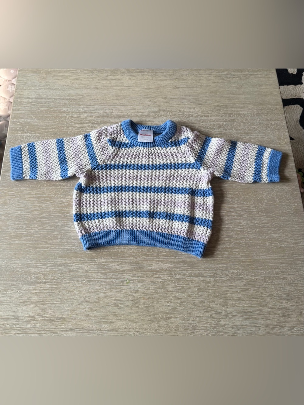 Hanna Andersson Striped Baby Light Sweater size 3-6 months